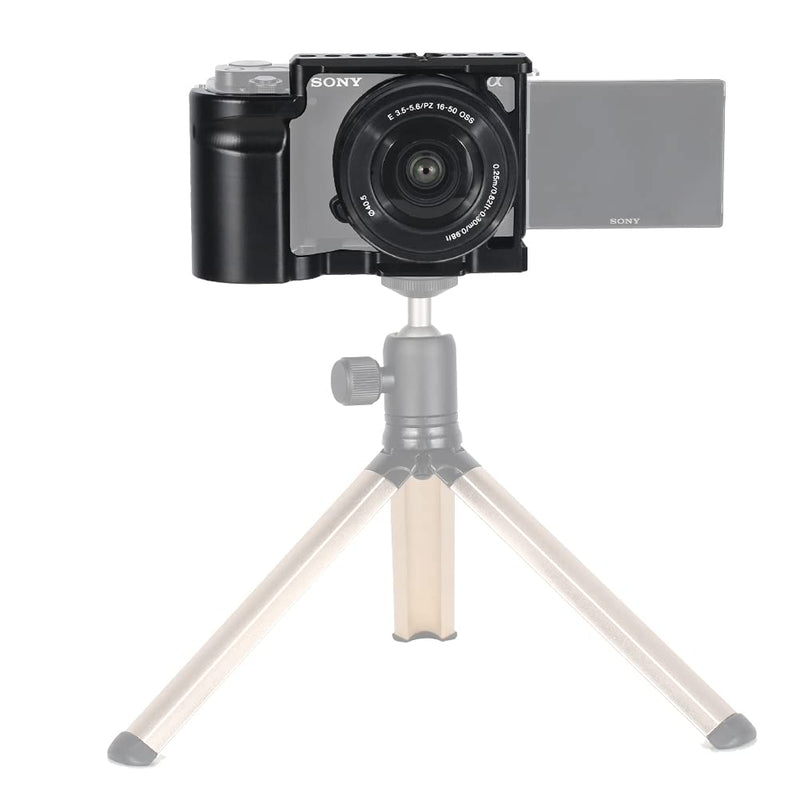 NICEYRIG Cage for Sony ZV-E10 Vlog Vlogging Camera, with Aluminum Handle Grip - 469