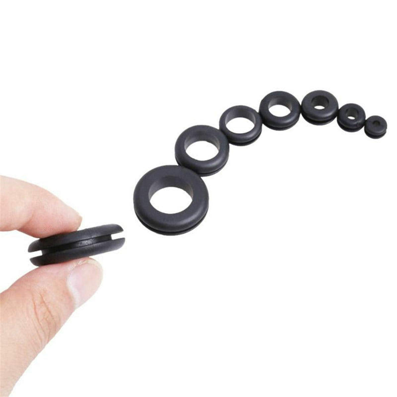 LTKJ 200pcs Black Rubber Grommet Assortment Set Harness Grommet Electrical Wire Gasket - 1/8", 3/16", 1/4", 5/16", 3/8", 1/2", 5/8",3/4"