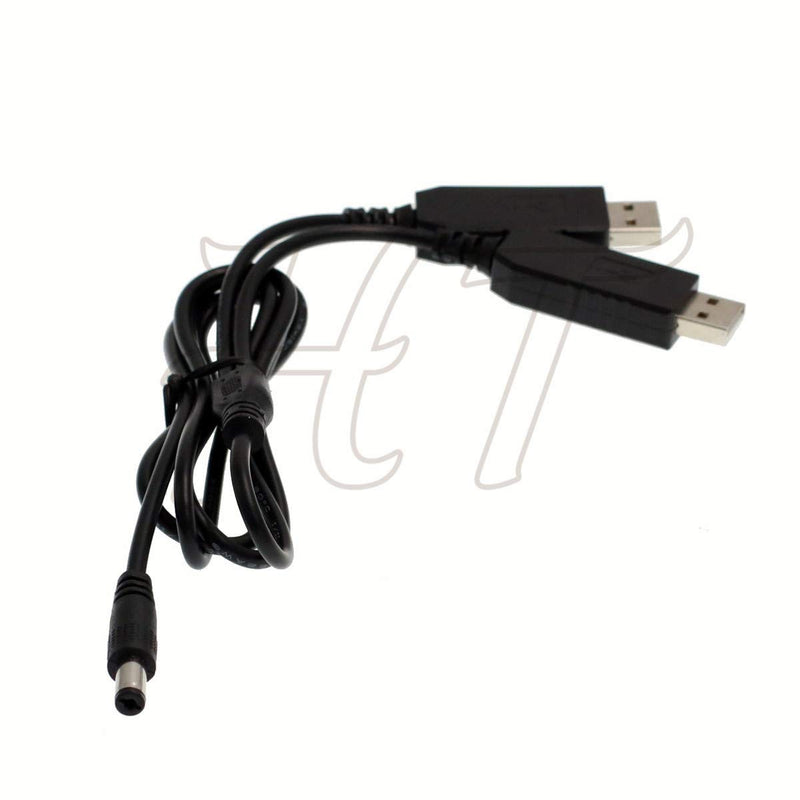 HangTon Dual USB to EP-5A DC Coupler EN-EL14 Dummy Battery Adapter for Nikon Nikon DF, D3100, D3200, D3300, D5100, D5200, D5300 Camera (EP-5A)