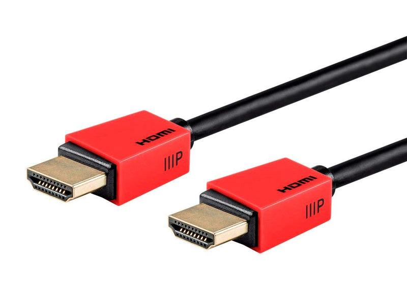 Monoprice 113771 High Speed HDMI Cable - 3 Feet - Red, 4K@60Hz, HDR, 18Gbps, YUV, 4:4:4, 32AWG - Palette Series 3ft