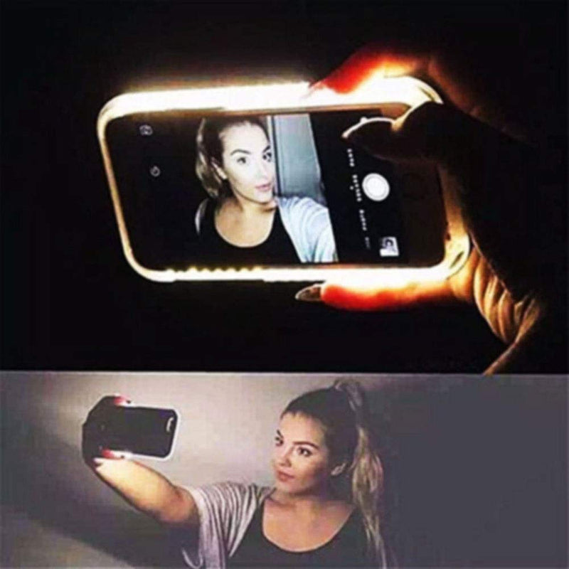 Selfie Phone Case Compatible with iPhone 12 Pro Max,LNtech Rechargeable LED Light Up Flash Lighting Selfie Case Illuminated Cover(Black, iPhone 12 Pro Max) black