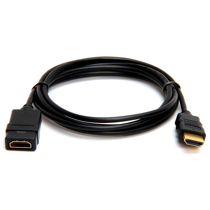 Cmple - HDMI Extension Cable Male to Female Support 3D 4K x 2K Resolution HDMI Cable Extender with Ethernet - 6 Feet 6FT Black