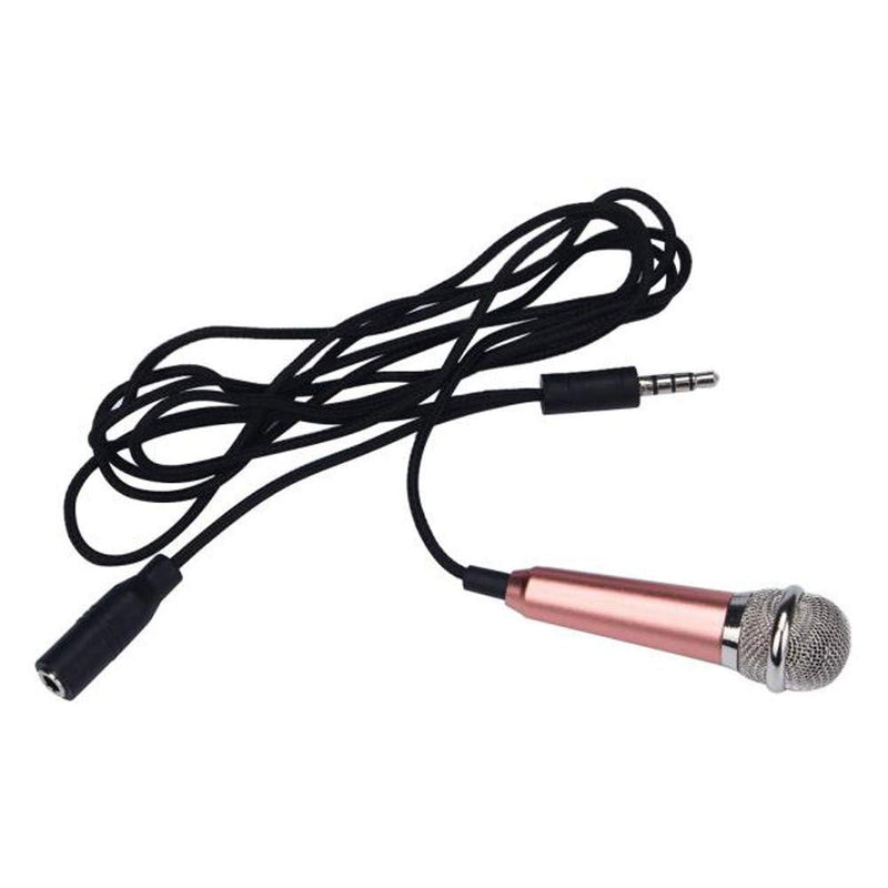 [AUSTRALIA] - Mini Microphone Portable Vocal/Instrument Microphone for Mobile Phone Laptop Notebook Apple iPhone Samsung Android(Rose Gold) 