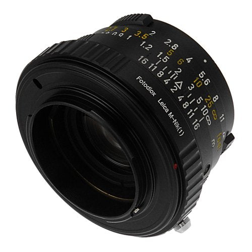 Fotodiox Lens Mount Adapter, Leica M Lens to Nikon 1-Series Mount Mirrorless Camera Body Standard