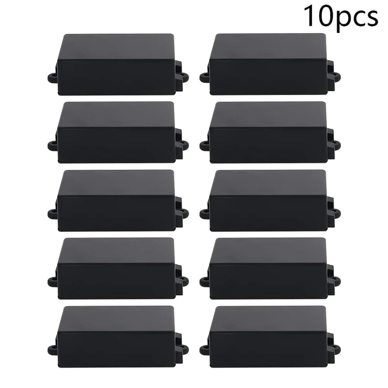 Bettomshin 10Pcs Electronic Junction Box, 2.56" x 1.50" x 0.87" Dustproof Junction Project Box Enclosure ABS Black 10Pcs 60x38x25mm