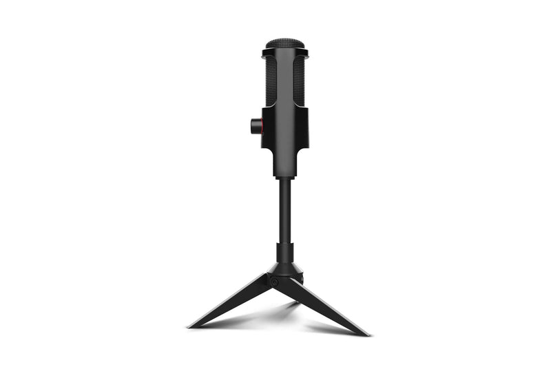 Ozone REC X50 Gaming Microphone - Streaming Microphone - Electrode Condenser, Omni-Bi-Directional Sound, LED Lighting, Stable Stand, USB, Black