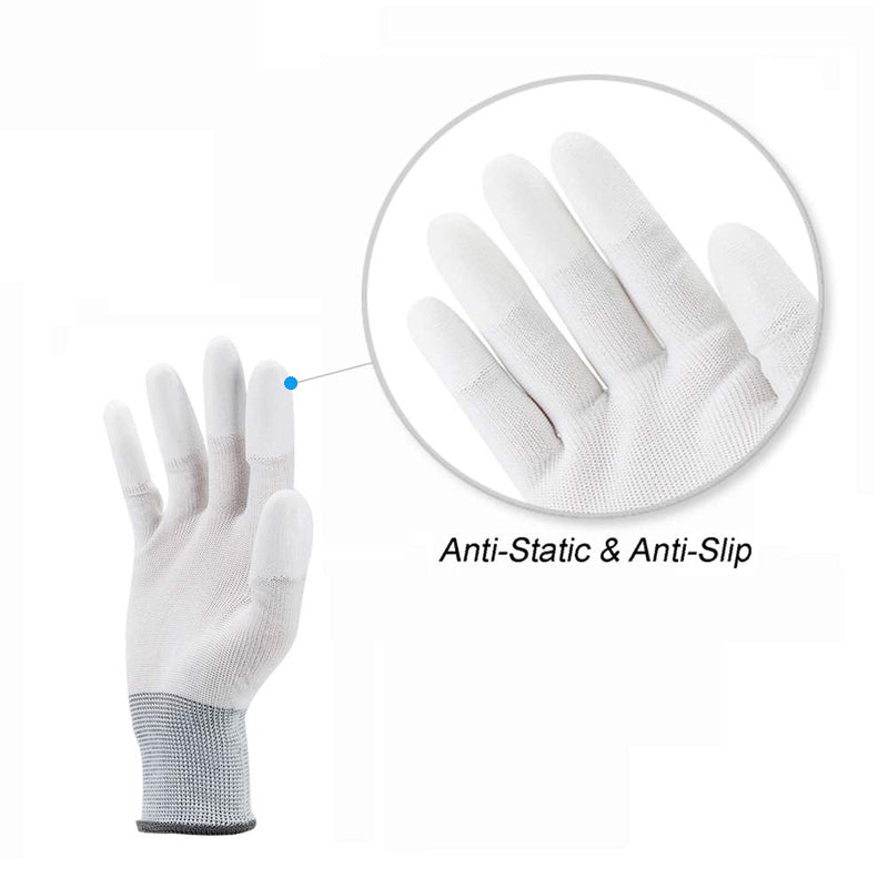 JJC Polyester Anti-Static Cleaning Gloves for Cleaning Camera Lens CCD CMOS Sensor or Other Precision Instruments with Free Size -2 Pair 2 Pairs