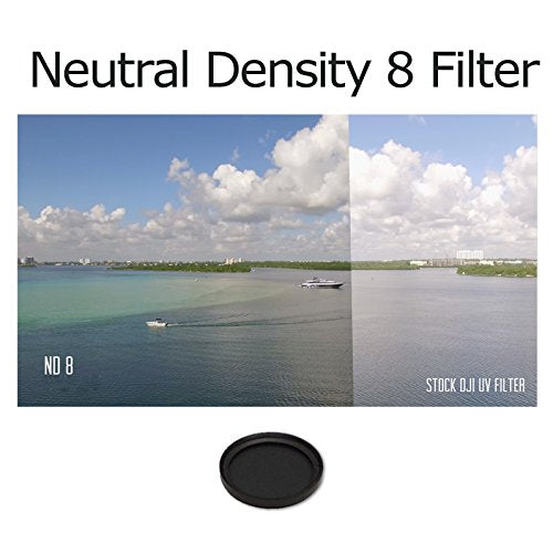 37MM Filter Kit for DJI Phantom 3 Series Drones. Kit Includes: CPL, ND4, ND8, UV, Lens Cap, Cap Keeper + eCostConnection Microfiber Cloth