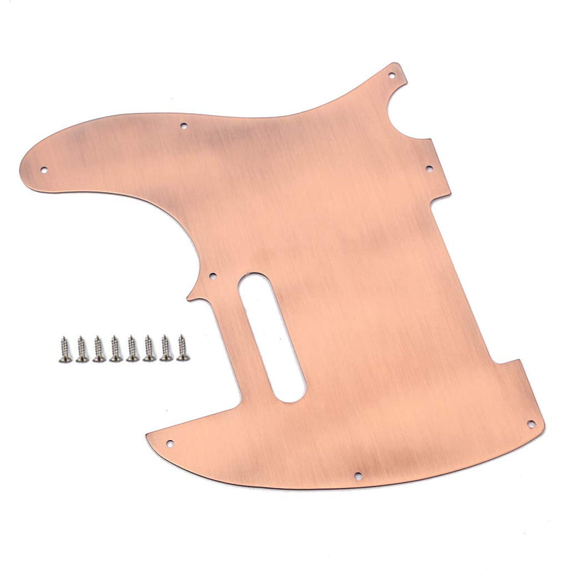 Alnicov Guitar Pickguard,8 Hole Tele Metal Guitar Pickguard Aluminum Scrach Plate for USA/Mexican Fender Telecaster Tele TL Style Guitar Bronze