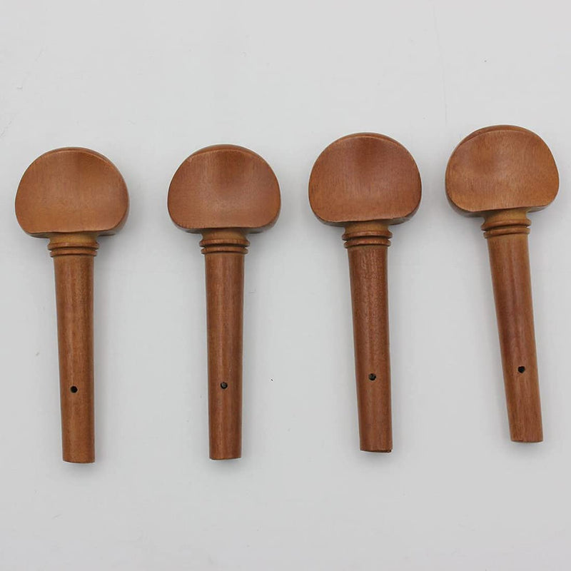 4pcs 4/4 Size Violin Fiddle Tuning Pegs Set Jujube Wooden Wood Violin Tuning Pegs Replacement for 4/4 Size Violin