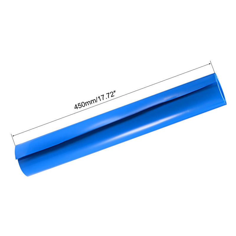 uxcell Battery Wrap, 450mm Flat Width 220mm Dia 1m PVC Heat Shrink Tube Wraps for Big Battery Pack Blue