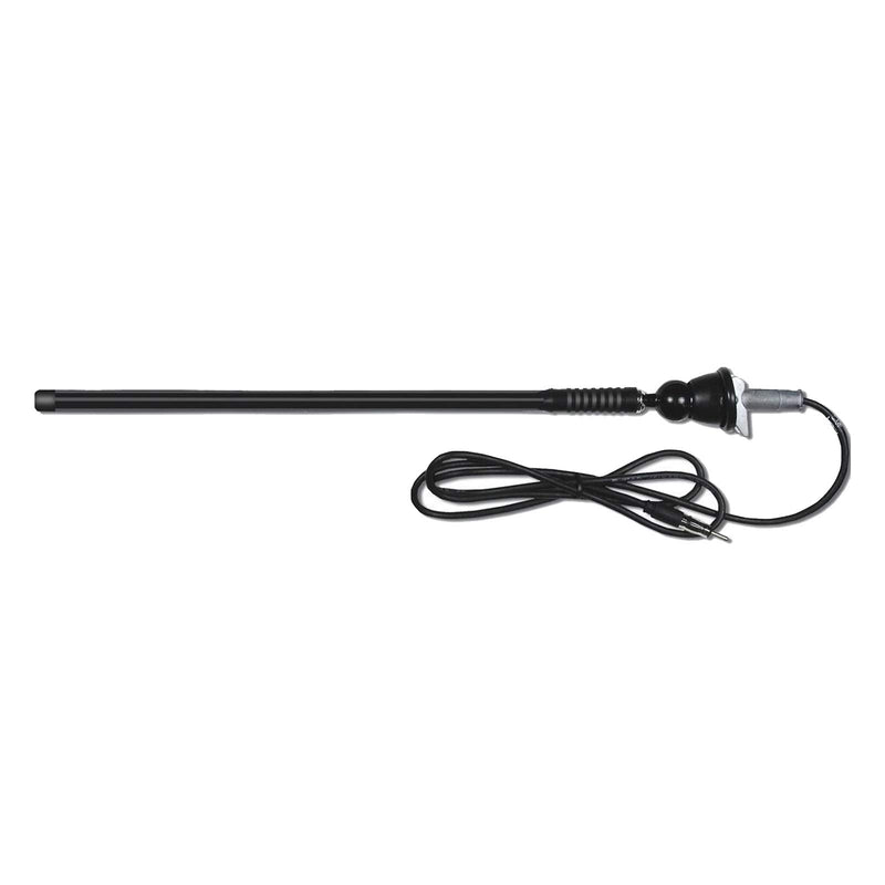 EnrockMarine 20B Black Flexible Rubber Mast Long Range Marine Boat Yacht AM/FM Radio Antenna
