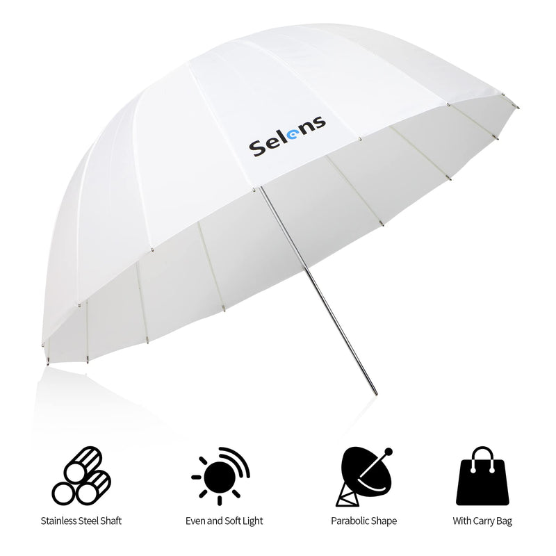 Selens 41inch/104cm Diameter White Translucent Reflective Lighting Umbrella for Photo Video Studio, Lighting Diffuser U41-T