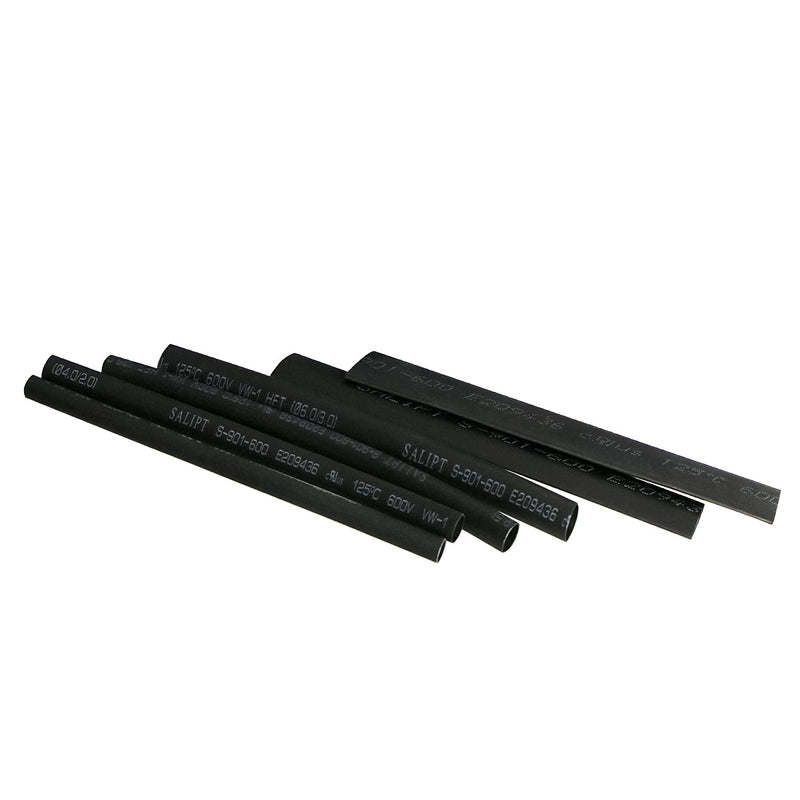 Heat Shrink Tubing Kit, Heat Shrink Tubes Wire Wrap, Ratio 2:1 Electrical Cable Sleeve Assortment with Storage Case for Long Lasting Insulation Protection (Length 90mm, 6 Sizes, Black)154pcs