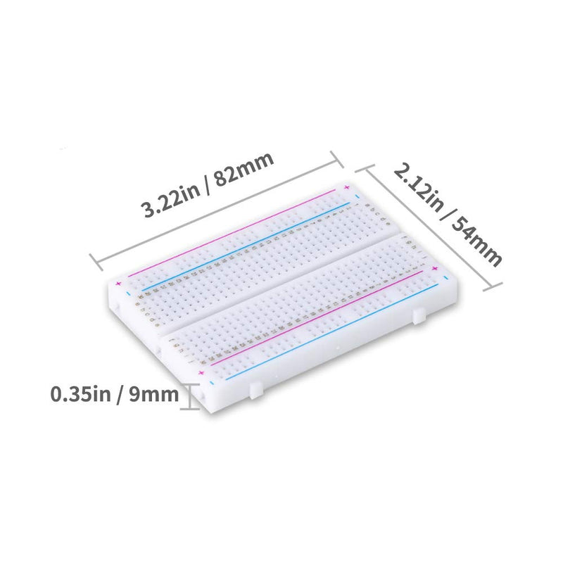 REXQualis 6PCS Small Breadborad 400 Point Solderless Breadboards for Proto Shield Distribution Connecting Blocks