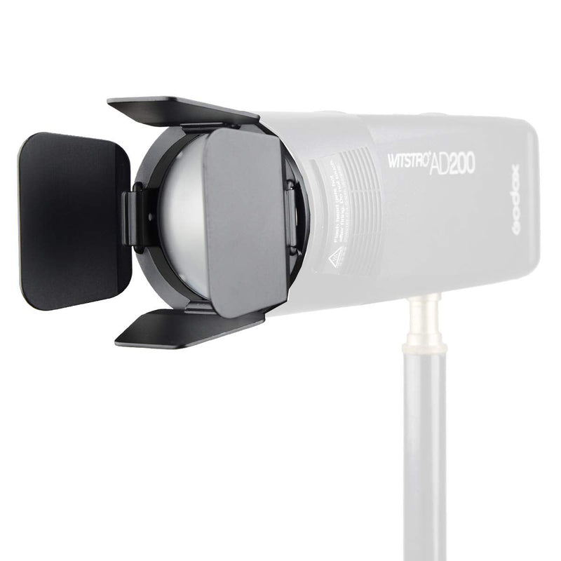 Godox AK-R14 Four-Wing Reflector, Compatible with Godox V1 Flash Series, V1-S, V1-C, V-1N, use with Godox H200R Round Flash Head, AD200 Pro, AD200