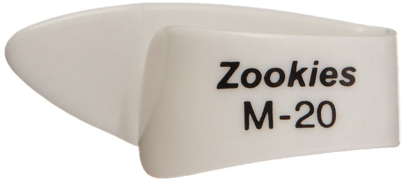 Dunlop Z9002M20 Zookies Thumbpicks, White, Medium 20⁰, 12/Bag