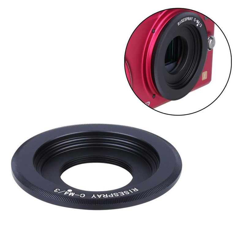 Wixine 2Pcs C-M4/3 Black Magic C Mount TV Lens to BMPCC Adapter MFT Micro 4/3 Camera