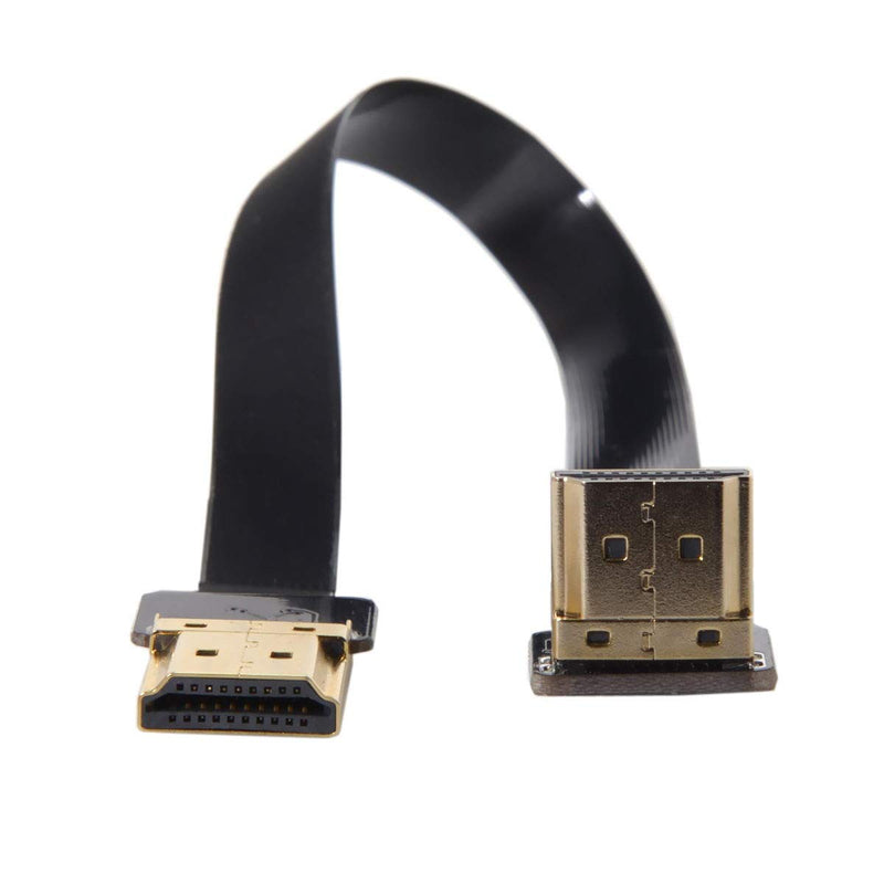 CYFPV FPV HDMI Male to Up Angled 90D HDMI Male HDTV FPC Flat Cable for FPV HDTV Multicopter Aerial Photography (0.2m) 0.2m
