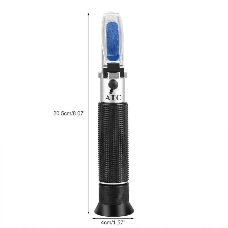 Alcohol Test Refractometer, Asixx Beer Refractometer, Alcohol Refractometer Professional Handheld Alcohol Test Refractometer Wine Tester, Made Aluminum, 0~80% Measuring Range