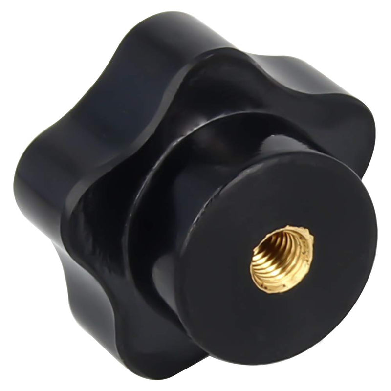 Bettomshin 10Pcs M5 Star Shape Knob Female Thread Nut Galvanized Screw Black Baklite Screw-On for Lathe Machine, Mechanical Equipment, Instrument and Apparatus,Industry Equipment
