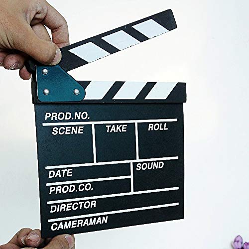 Bamboo's Grocery Director's Film Board, Movie Slateboard Clapper, 11.8 x 10.6 Inches, Black