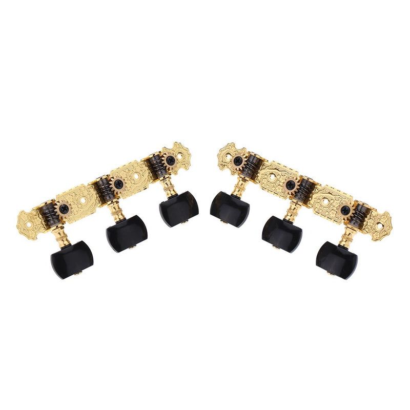 Andoer Alice AOS-020B3P 1 Pair Gold-Plated 3 Machine Head Classical Guitar String Tuning Keys Pegs