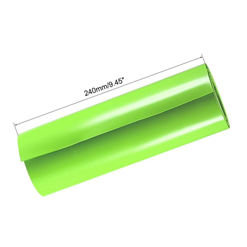 [AUSTRALIA] - uxcell Battery Wrap, 240mm Flat Width 153mm Dia 1m PVC Heat Shrink Tube Wraps for Big Battery Pack Green 