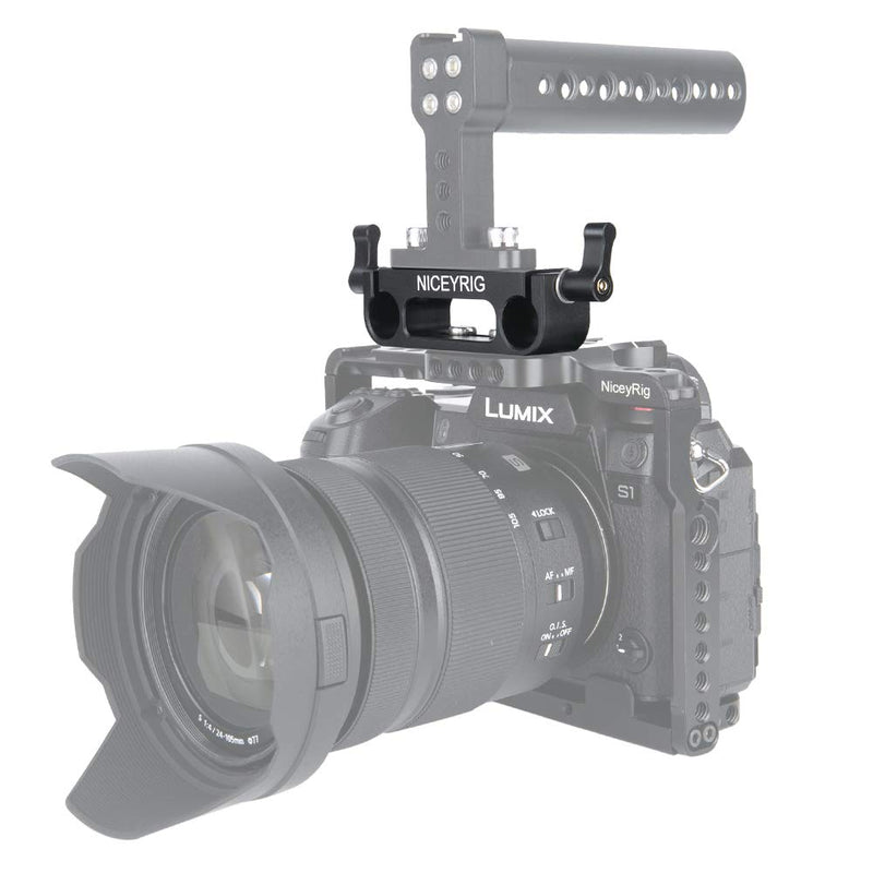 NICEYRIG 15mm Rod Clamp Railblock with 30mm Counterbore for 15mm Rail Rig Support System Follow Focus - 326