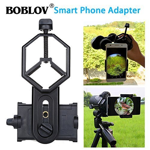 BOBLOV Cellphone Adapter Mount,Universal Phone Scope Mount Compatible with Diameter 25mm-48mm Binocular/Monocular/Spotting Scope/Microscope/Hunting Scope/Astrophotography for Samsung iPhone and More