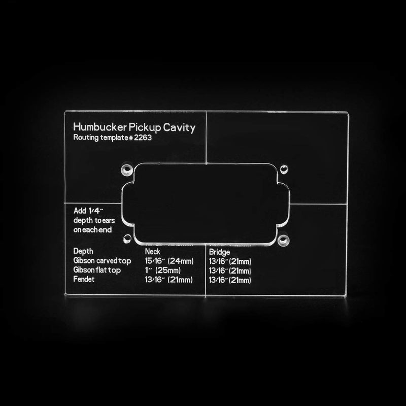 Musiclily Pro CNC Accurate Acrylic Humbucker Pickup Routing Templates Set for Electric Guitar Body and Pickguard