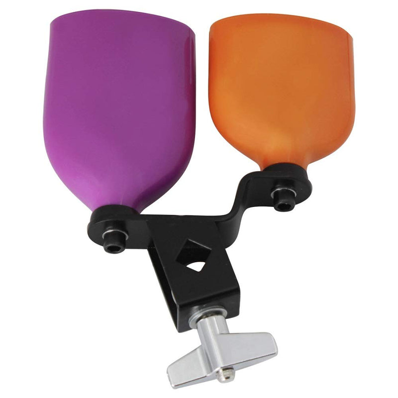 [AUSTRALIA] - Mowind Bicolor Cowbell for Drum Set High and Low Tones Double Mounted Bell Kit Percussion Instruments Medium Size 