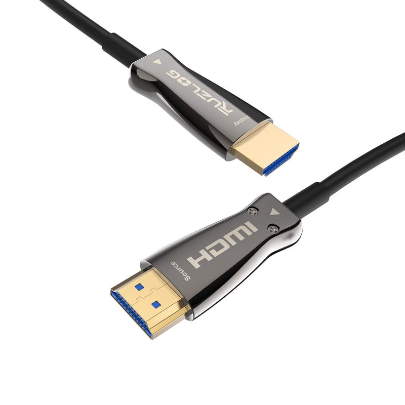 Ruzlog Fiber Optic HDMI 2.0 Cable up to 100m 4Kx2K Supports 4K@60Hz, 4:4:4/4:2:2/4:2:0, HDR, Dolby Vision, HDCP2.2, ARC, 3D, High Speed 18Gbps (20m-65ft) 20m