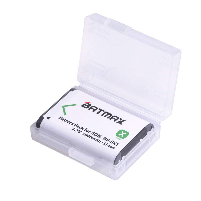 Batmax 4Packs NP-BX1 Battery (1600mAh) and LCD Dual USB Charger for Sony NP BX1/M8, Cyber-Shot DSC-HX80, RX1, RX1R, RX100, RX1RII, H400, HX300, HX50V, HX90V, WX300, WX350, HDR-AS10 Cameras