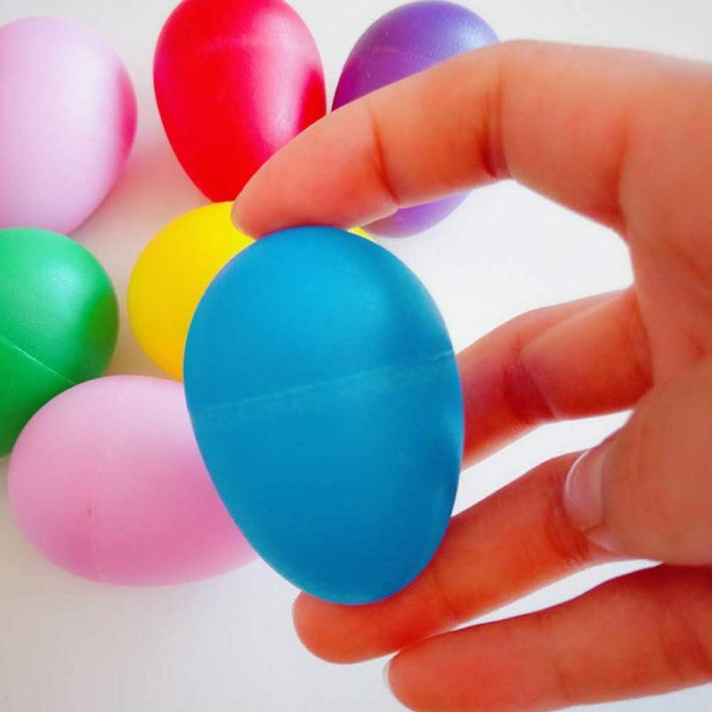 30 PCS Plastic Egg Maracas Egg Shakers Musical Percussion Kids Toys 5 Colors