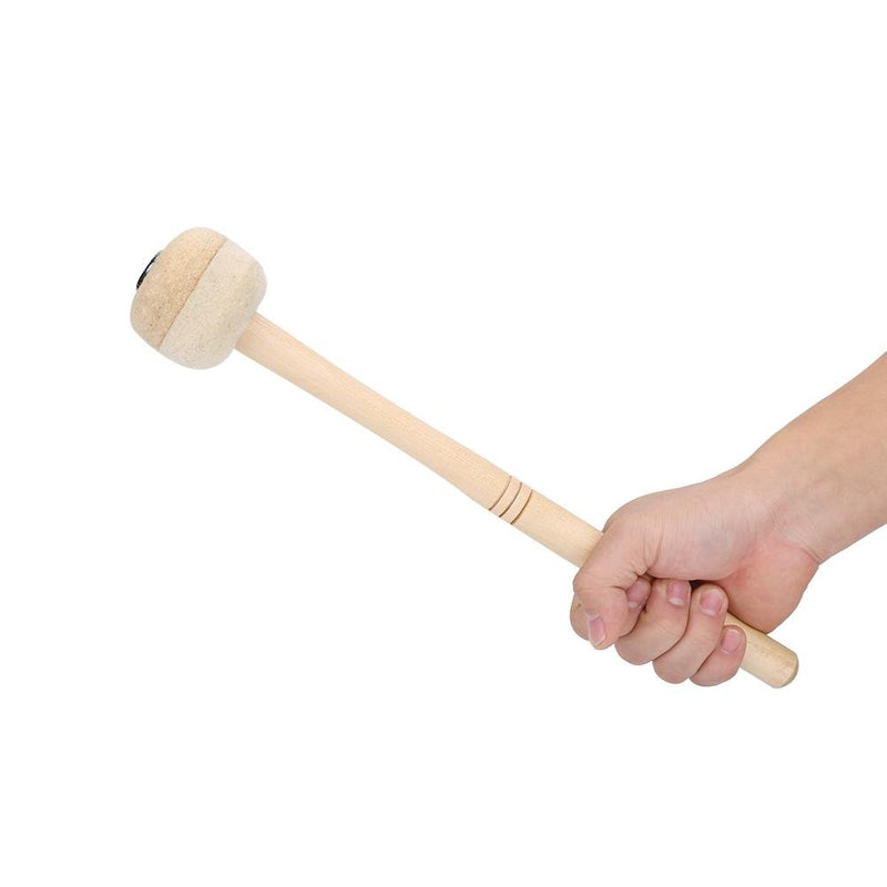 Dilwe Bass Drum Mallet, Maple Stick Wool Felt Head Mallets Hammer Percussion Instrument Accessory 1PC