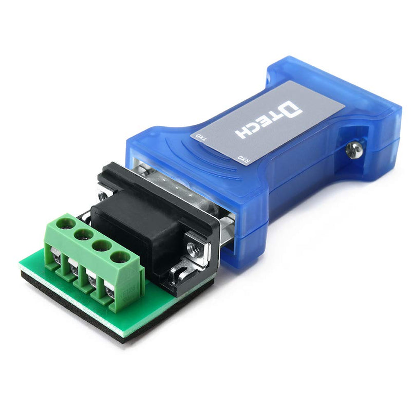 DTech RS232 to RS485 Converter Serial Communication Data Adapter with TX RX LED Indicators and Terminal Board