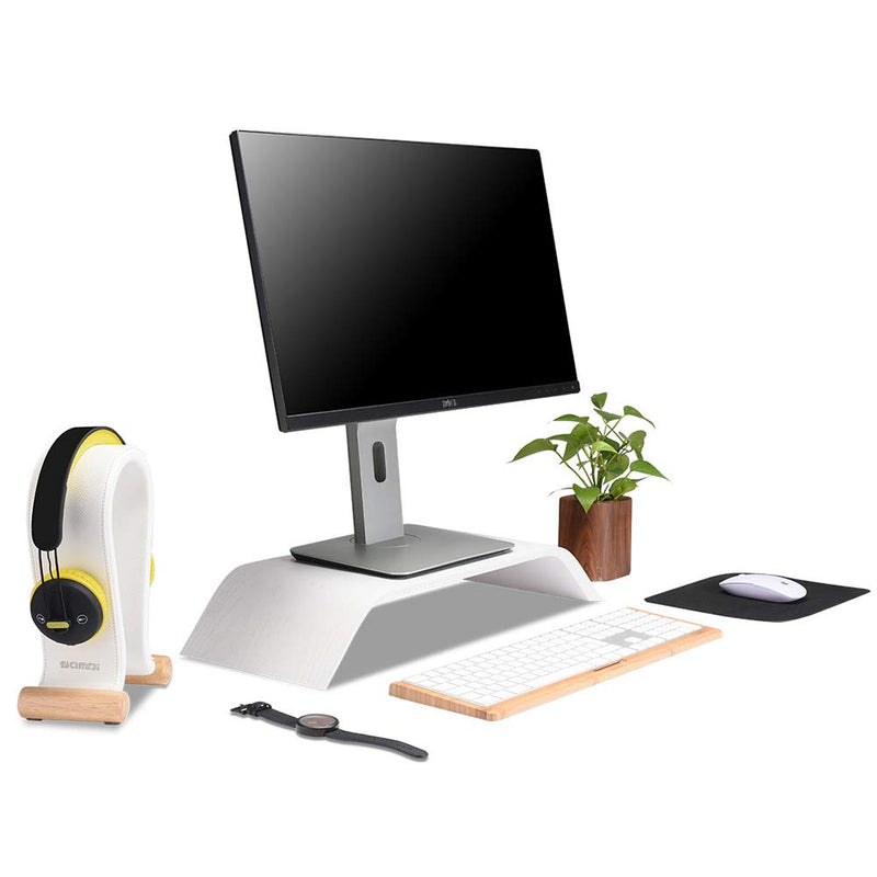 Samdi Headphone Stand,Gaming Headphone Display Holder,Wooden Headphone Stand Works with Most Headphones (White Birch) White Birch