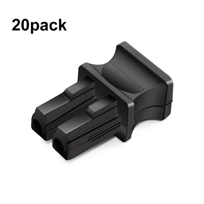 [AUSTRALIA] - QSFP+ QSFP28 Dust Cover, Fiber Optic Port Plug Cover Caps, Suitable for Duplex LC QSFP+ QSFP28 Optical Module,Black Silicone,20pcs For 20pcs For QSFP+/QSFP28 
