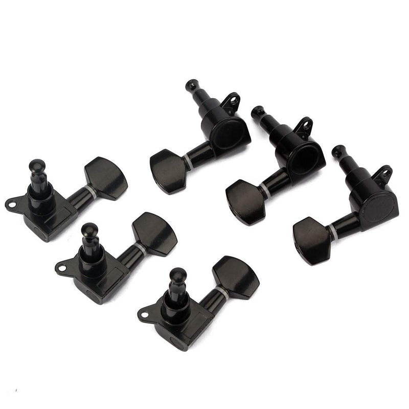[AUSTRALIA] - Alnicov 6Pcs Guitar Tuners (3L+ 3R) String Tuning Key Pegs Machine Heads For Lp Sg Style Electric, Folk Or Acoustic Guitars - Black 