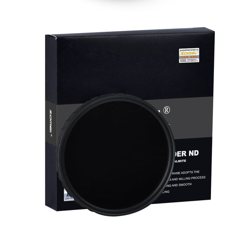 Zomei 58mm HD Ultra Slim 18 Layer Super Multi-Coated ND2-ND400 Fader Variable Neutral Density Lens Filter Adjustable ND Filter German Schott Optical Glass