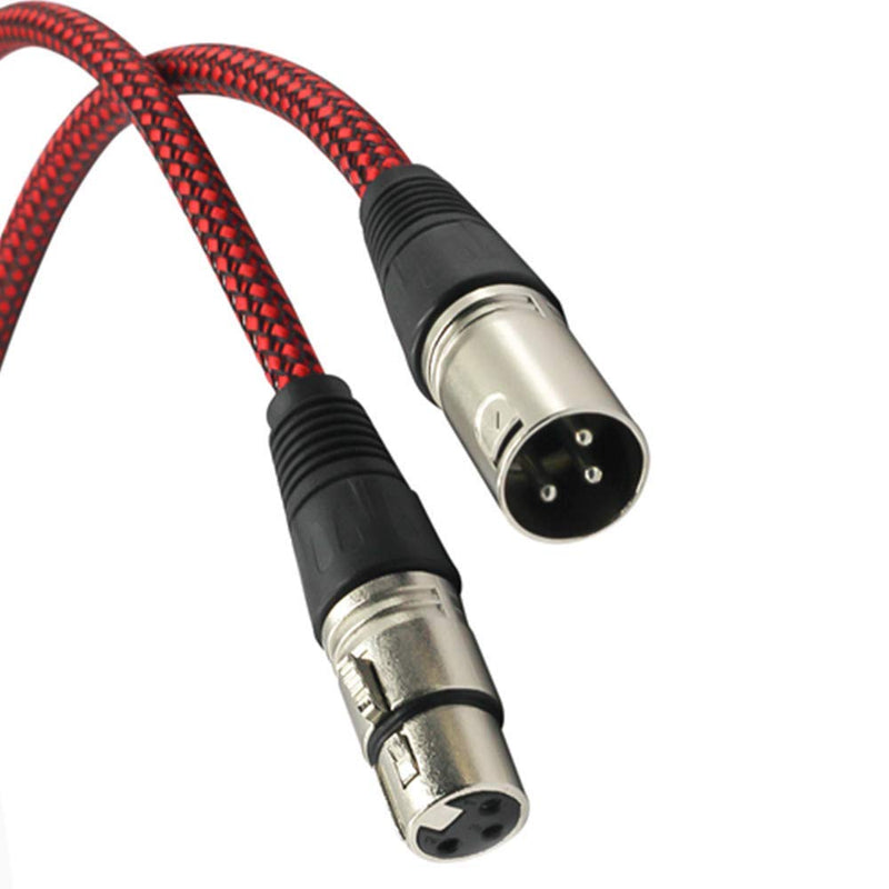 [AUSTRALIA] - Siyu Xinyi XLR Cable 3.2ft Male to Female, XLR Cable 3 Pin Nylon Braided Balanced XLR Cable Mic DMX Cable Patch Cords with Oxygen-Free Copper Conductors - XLR Male to Female Mic Extension Cable 