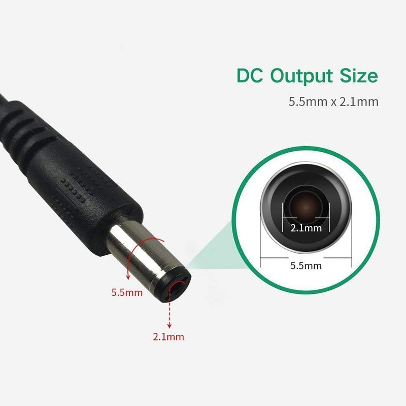 MAXDIGI DC Power Supply 12V 2A, AC 100-240V to DC 12V Power Cable Transformer Wall Charger Replacement UK Plug with 1.5m Cable,5.5mmx2.1mm Jack for Led Strips,CCTV Camera,Cisco Router,Yamaha Keyboard