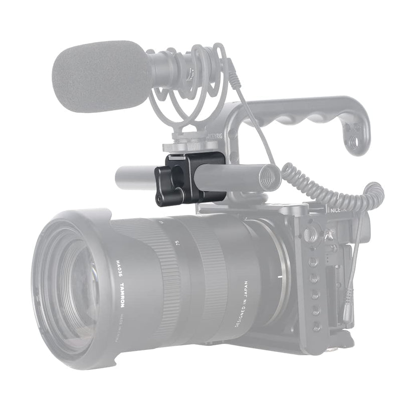 NICEYRIG 15mm Rod Holder to Cold Shoe Compatible with ARRI Thread Applicable for EVF Mount Follow Focus Microphone - 494