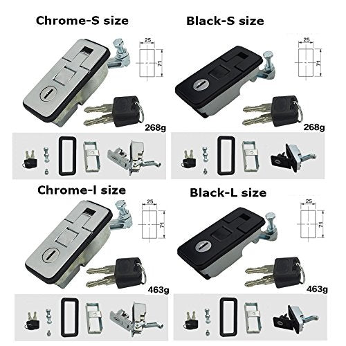 Compression Latches Chrome Cupboard Door Knob Latch Lock for RV Camper Trailer MotorHome Caravan Boat Size S Size S Chrome
