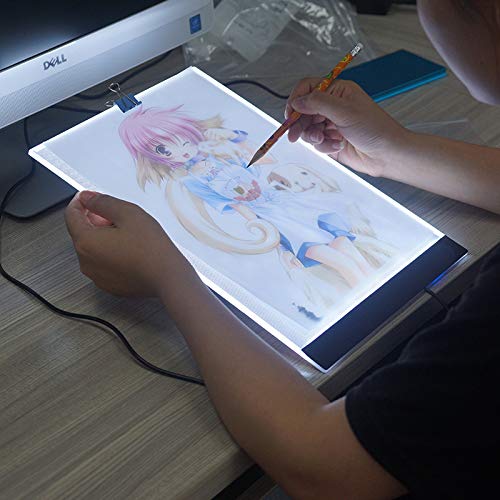 FixtureDisplays® A4 LED Light Box 9x12" Portable Light Box Tracer Power Tracing Light Pad for Tracing, Drawing, Sketching, Animation 18153-FBA