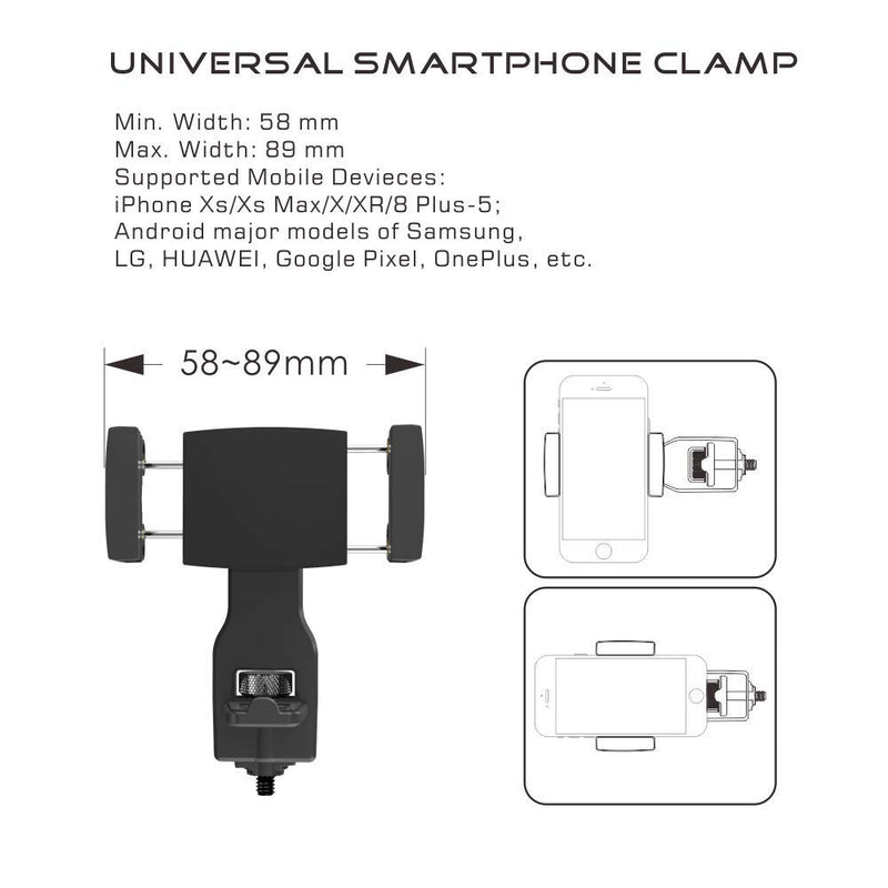 hohem Smartphone Holder Phone Clip for Hohem Gimbal Accessories for iSteady Mobile+ iSteady Pro 2, and Other Gimbal Stabilizer with 1/4'' Screw