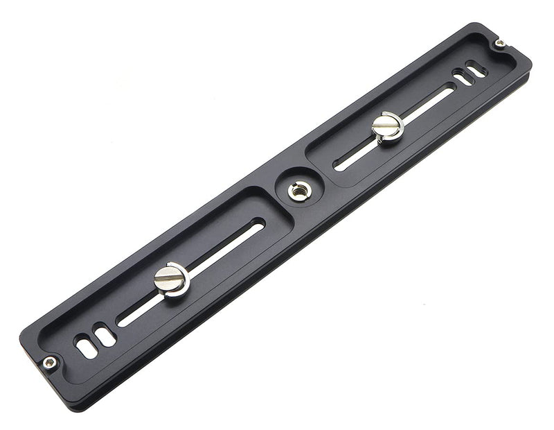 HITHUT PU-250 250mm Universal Long Quick Release Plate Dual Dovetail Slide Rail with D-Ring Screw for Ball Head Tripod Mount DSLR Camera Arca Swiss Compatible