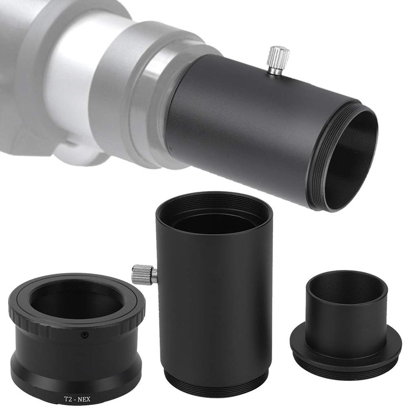 Extension Tube Kit,Fixed Photography Astronomical Telescope 1.25In M42*0.75mm Extension Tube Adapter Ring for T2 Mount Telescope for Sony E Mount Camera