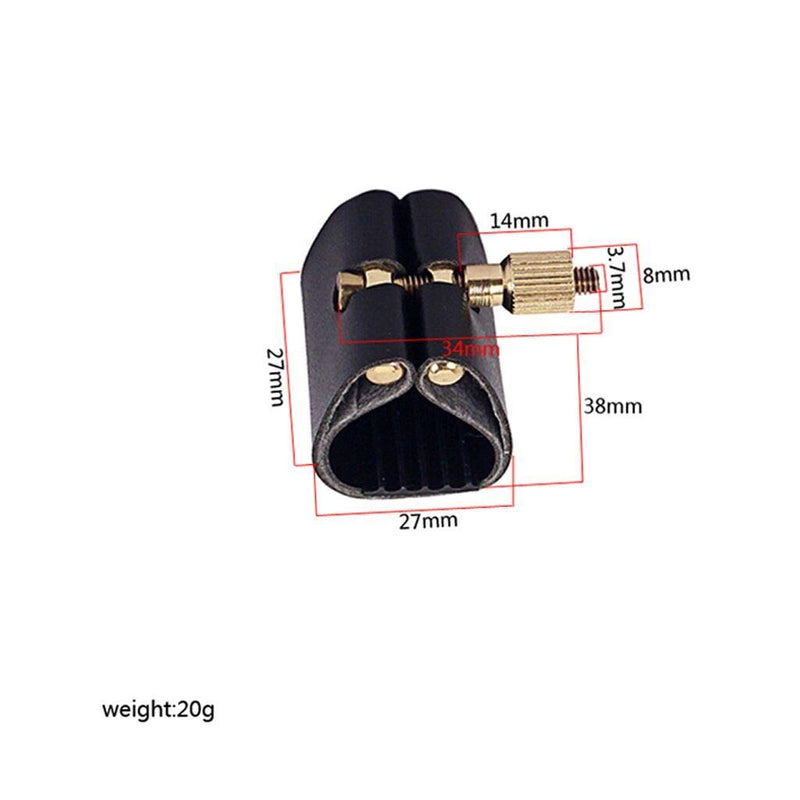 Alnicov Ligature Fastener Artificial Leather Compact Durable For Alto Sax Saxophone Rubber Mouthpiece